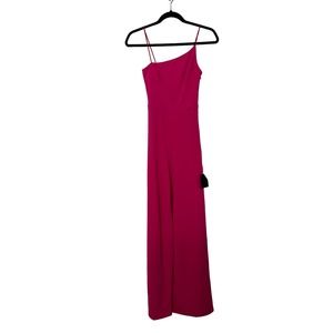 Lulu's Pink One-Shoulder Jumpsuit